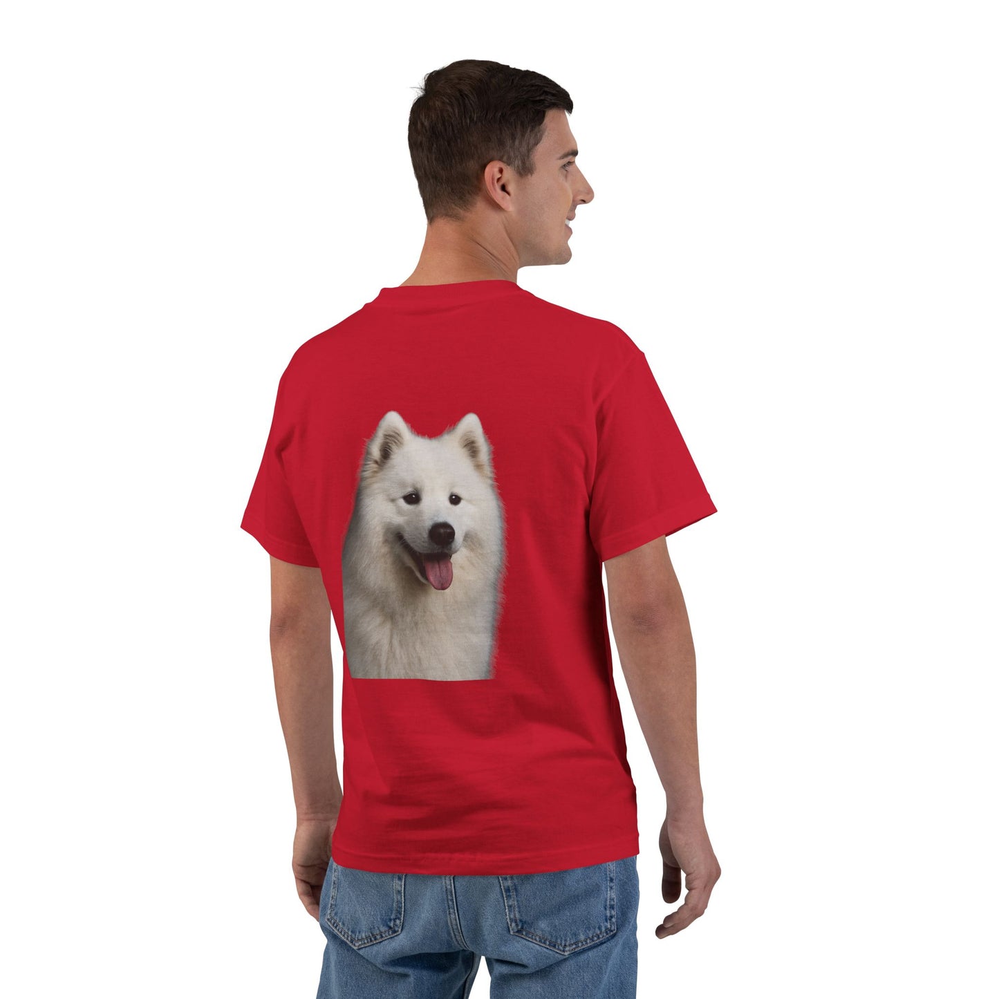 Samoyed Head Men's Short-Sleeve Crewneck Tee