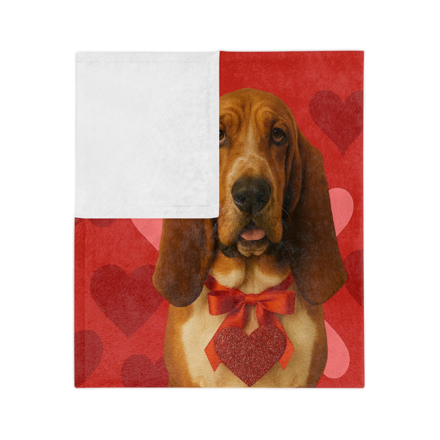 Cupid's Companion Basset Velveteen Microfiber Blanket