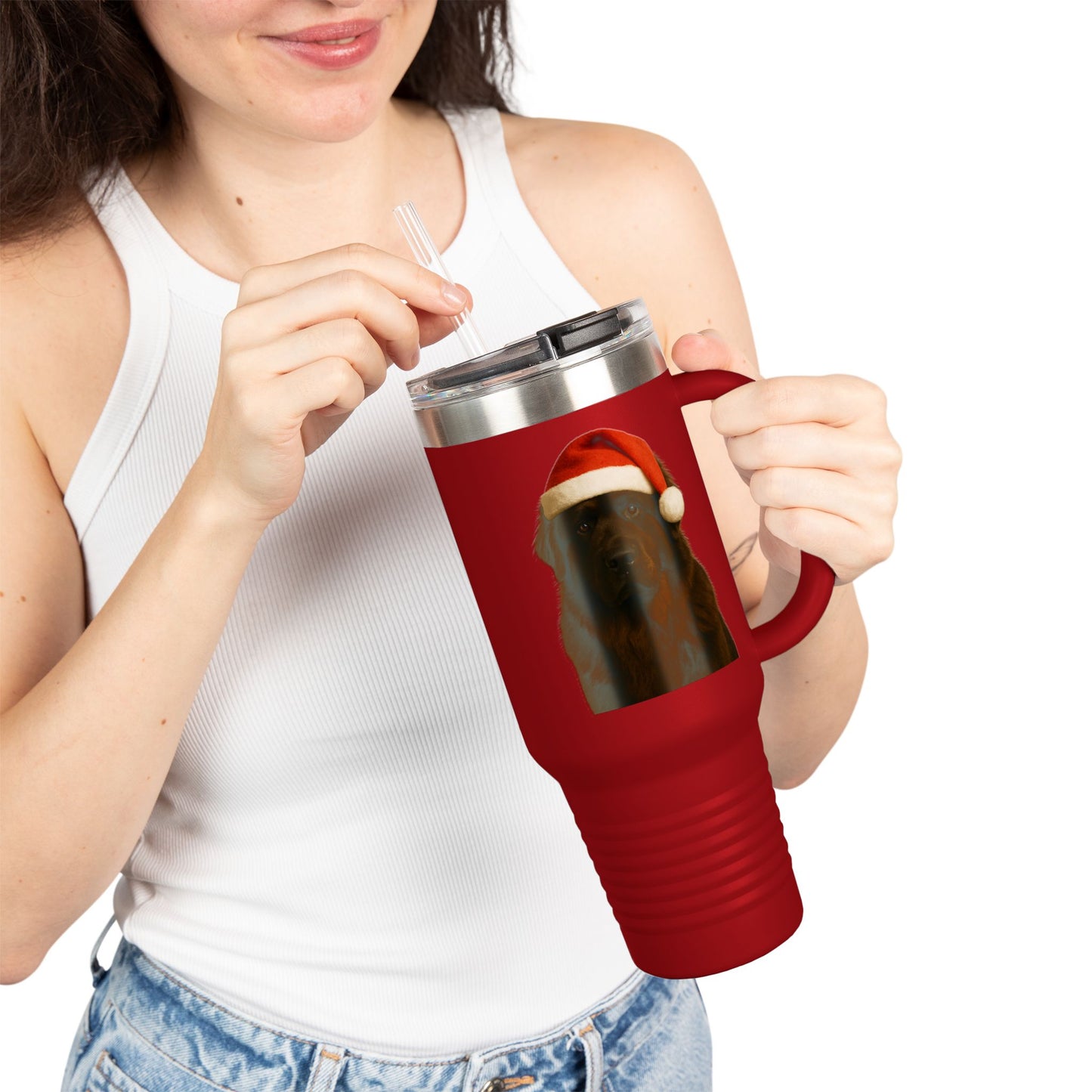 Santa Paws Newfie Insulated Travel Mug
