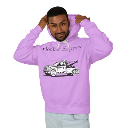 H**ker Express Wheel Lift Tow Truck Unisex Lightweight Hoodie