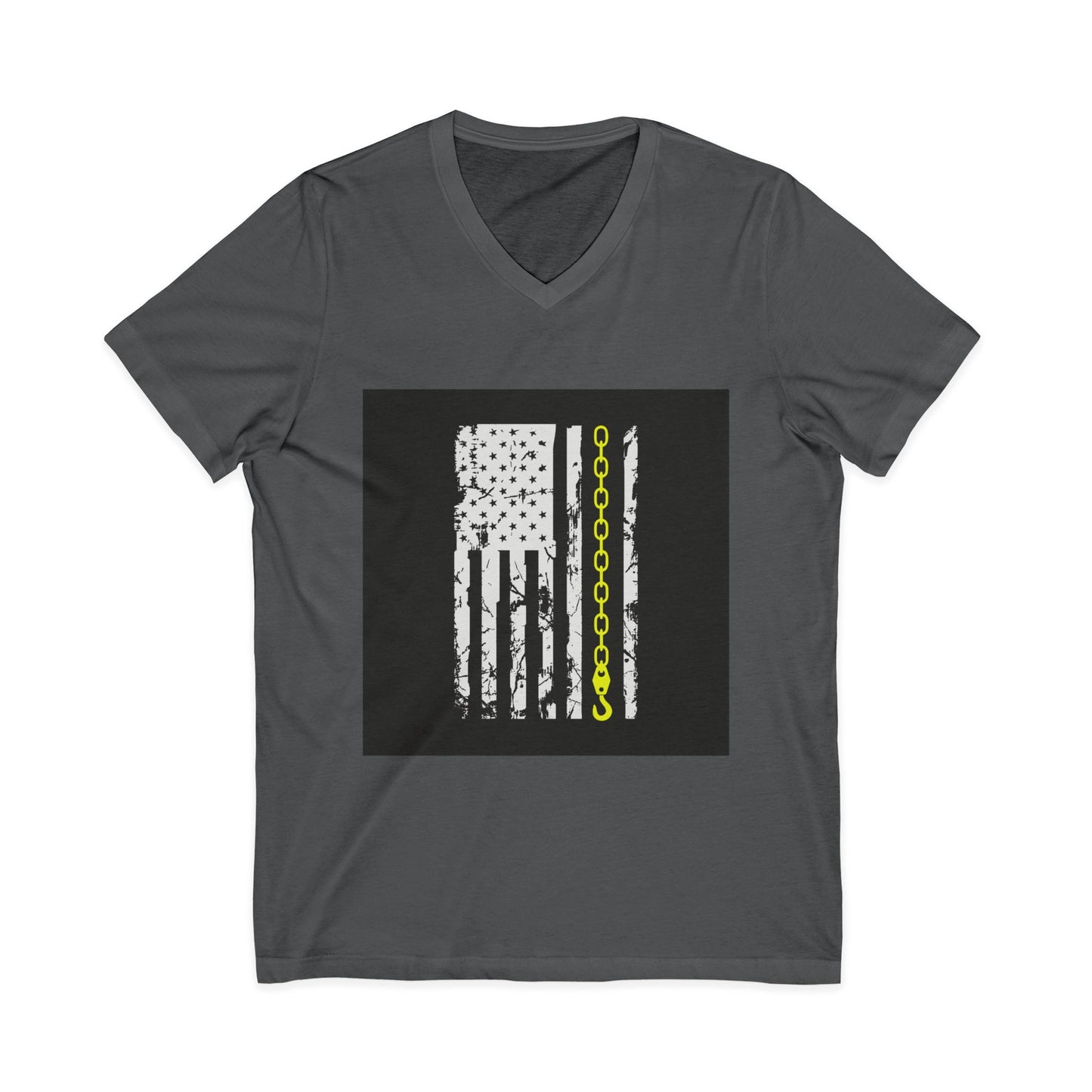 Thin Yellow Line Unisex Short Sleeve V-Neck Tee
