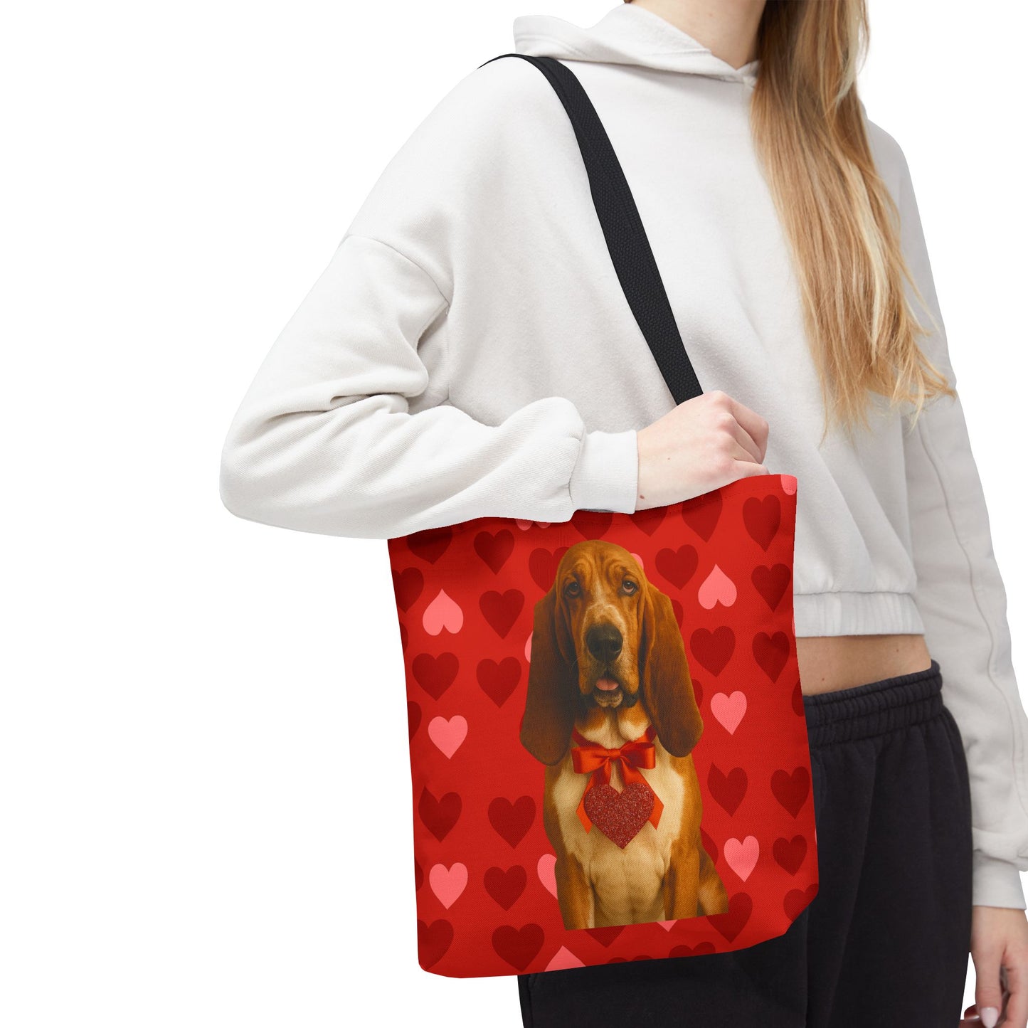 Cupid's Companion Basset  Tote Bag