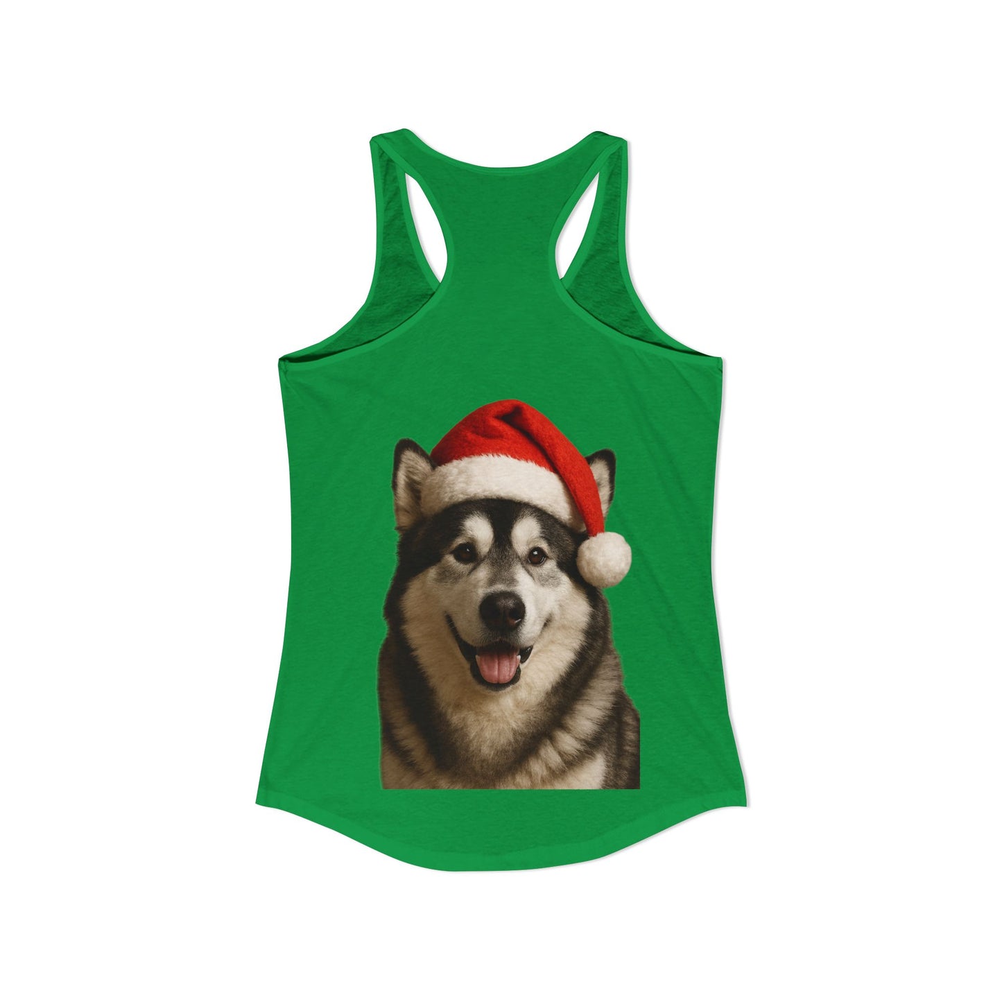 Santa Paws Malamute Women's Racerback Tank