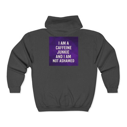 Caffeine Junkie Unisex Full Zip Hoodie