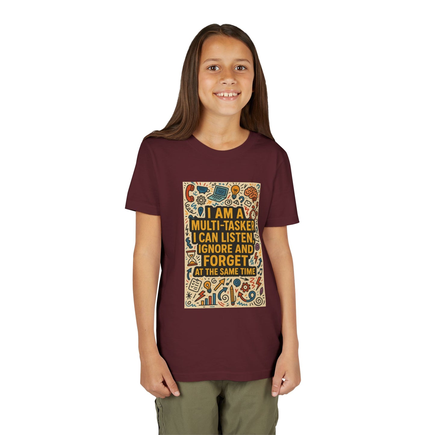 Multi-Tasker Youth Unisex Short Sleeve Crewneck Tee