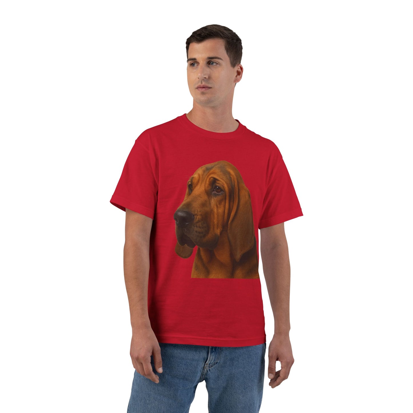 Bloodhound Head Men's Short-Sleeve Crewneck Tee