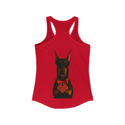 Cupid's Companion Doberman Women's Racerback Tank