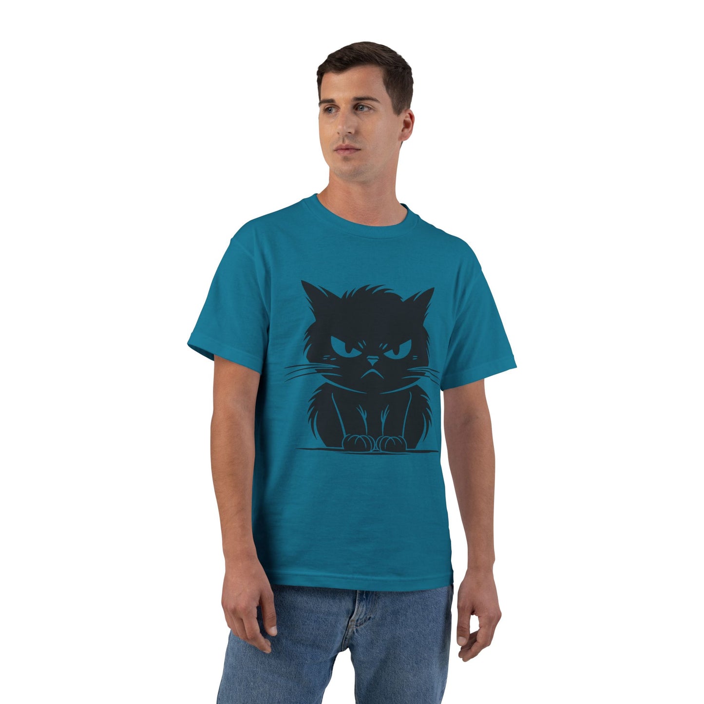 Angry Cat Men's Short-Sleeve Crewneck Tee