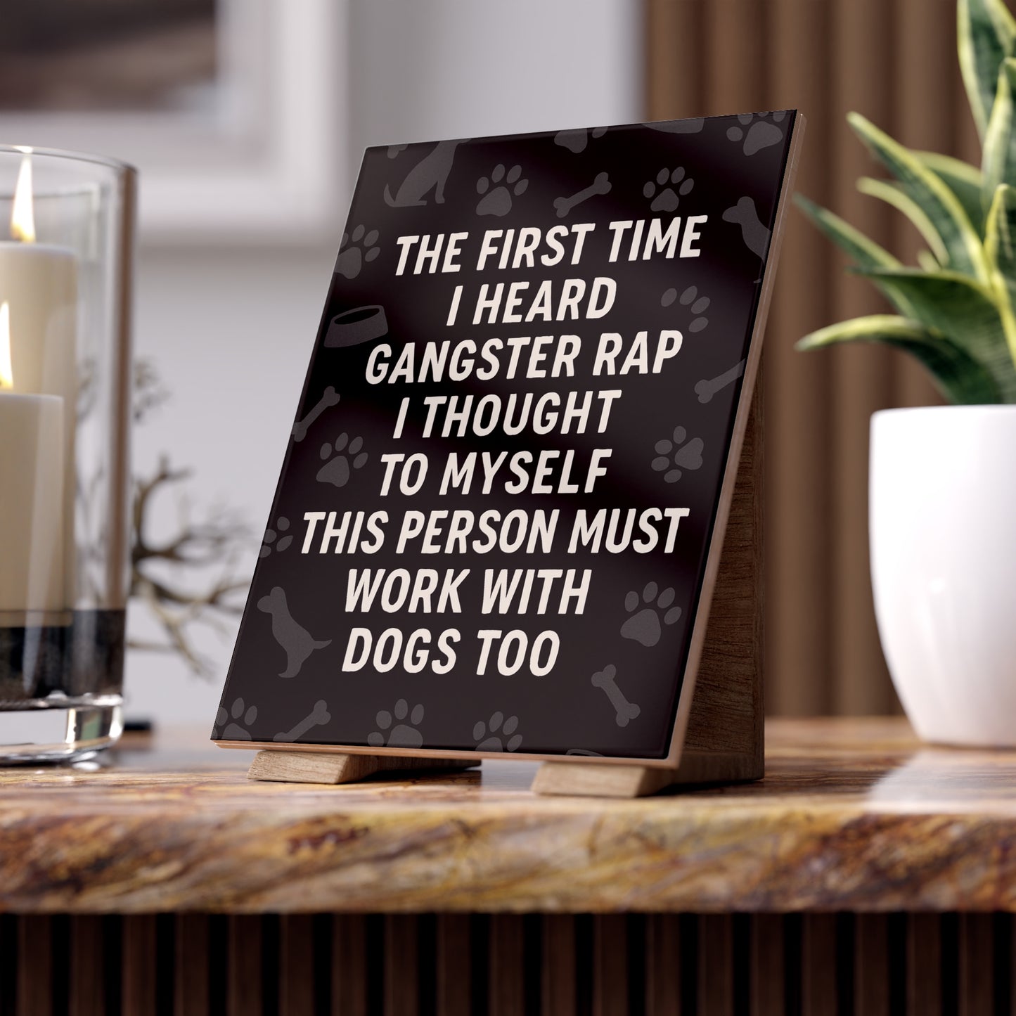 Gangster Rap Ceramic Photo Tile