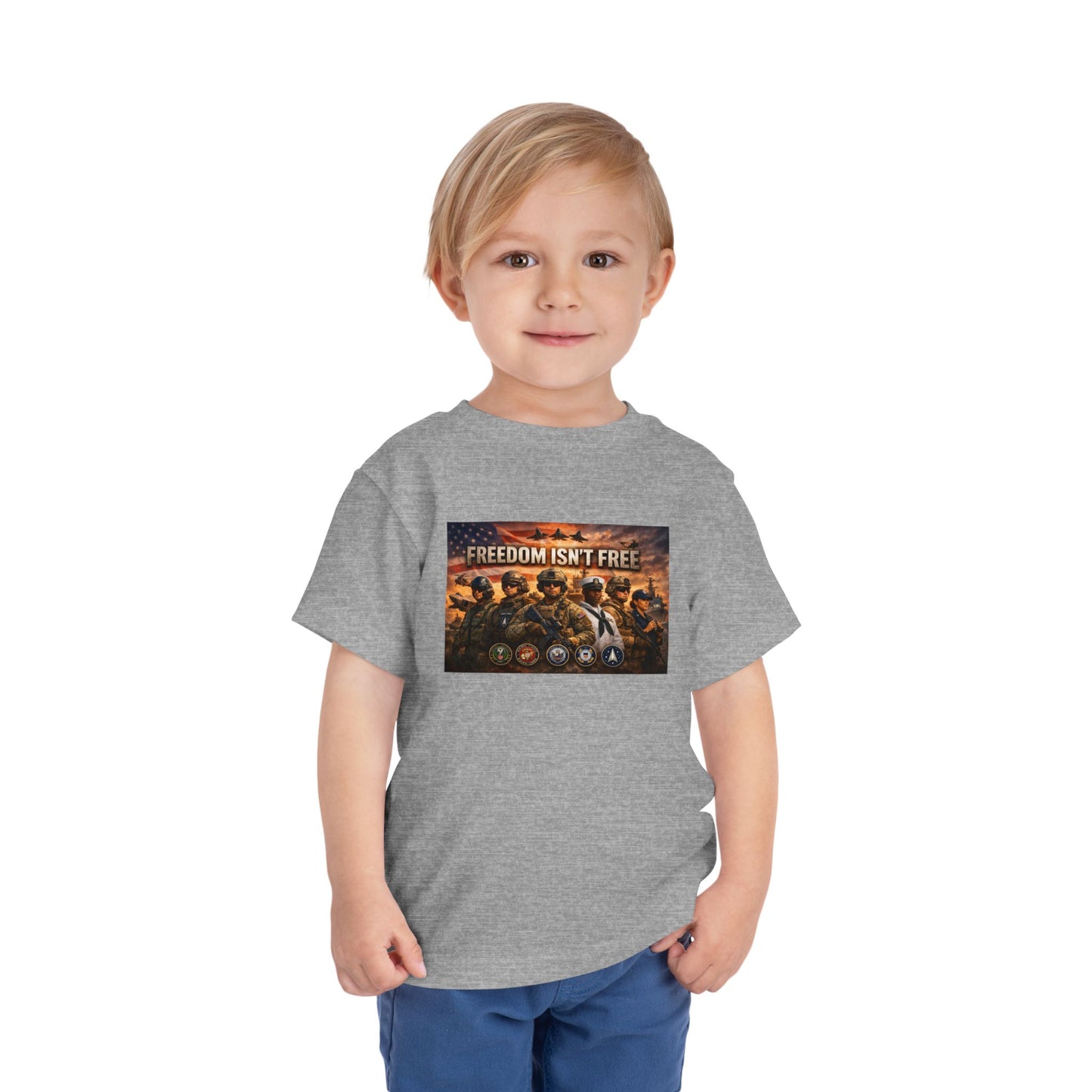 Freedom Isn't  Free Toddler Unisex Short Sleeve Crewneck Tee