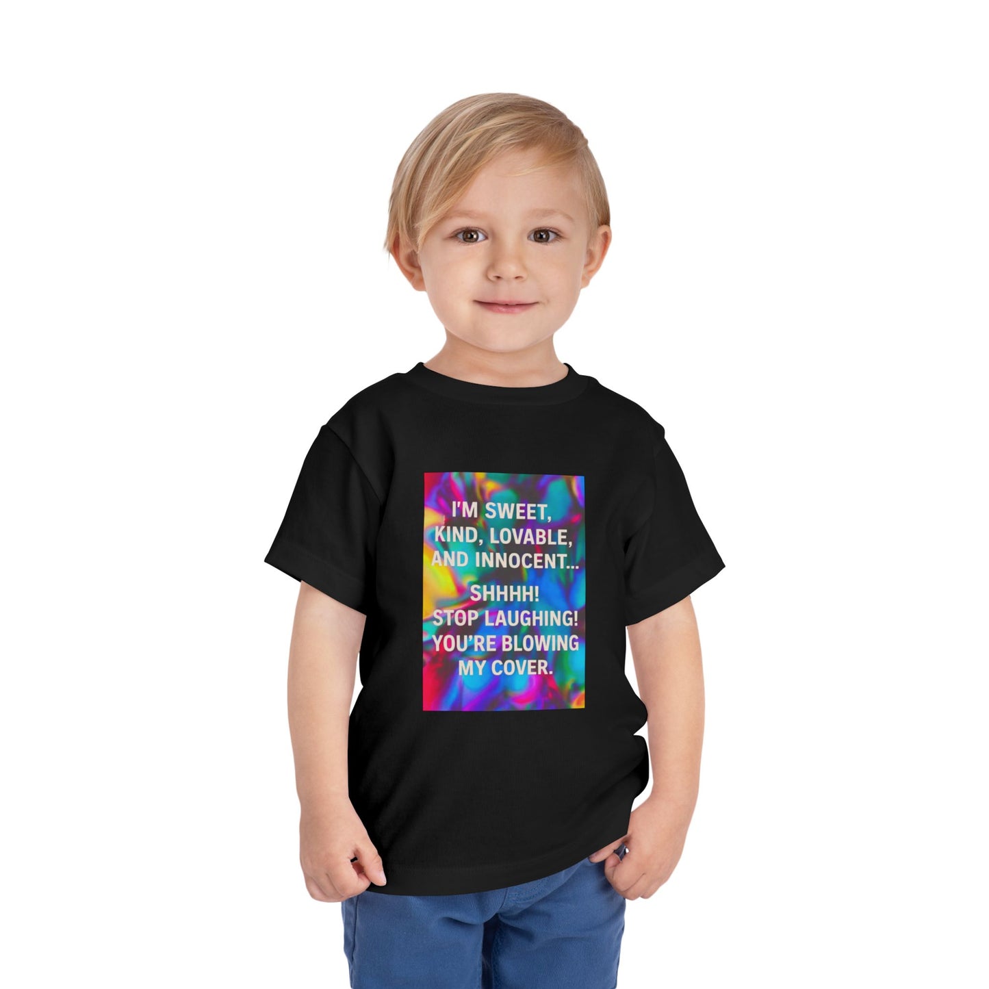 Blowing My Cover Toddler Unisex Short Sleeve Crewneck Tee