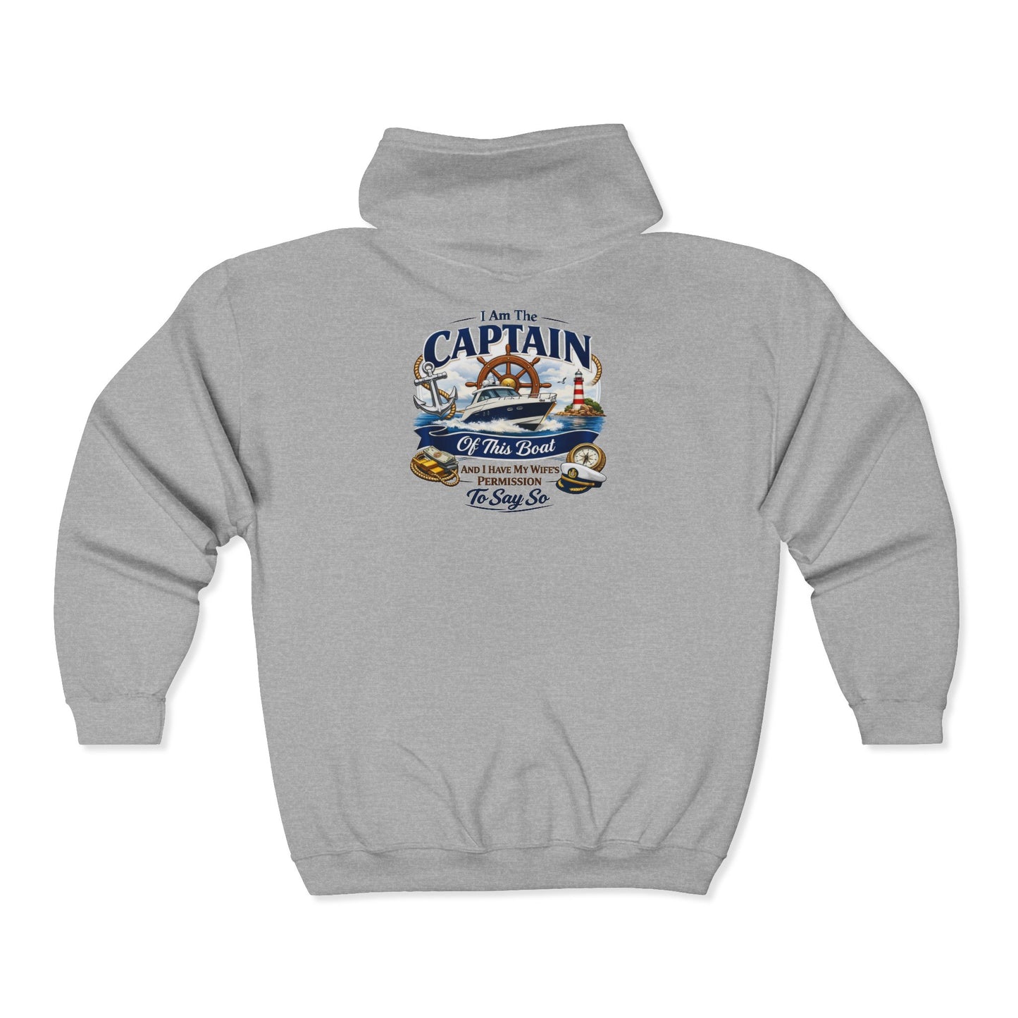 Captain Unisex Full Zip Hoodie