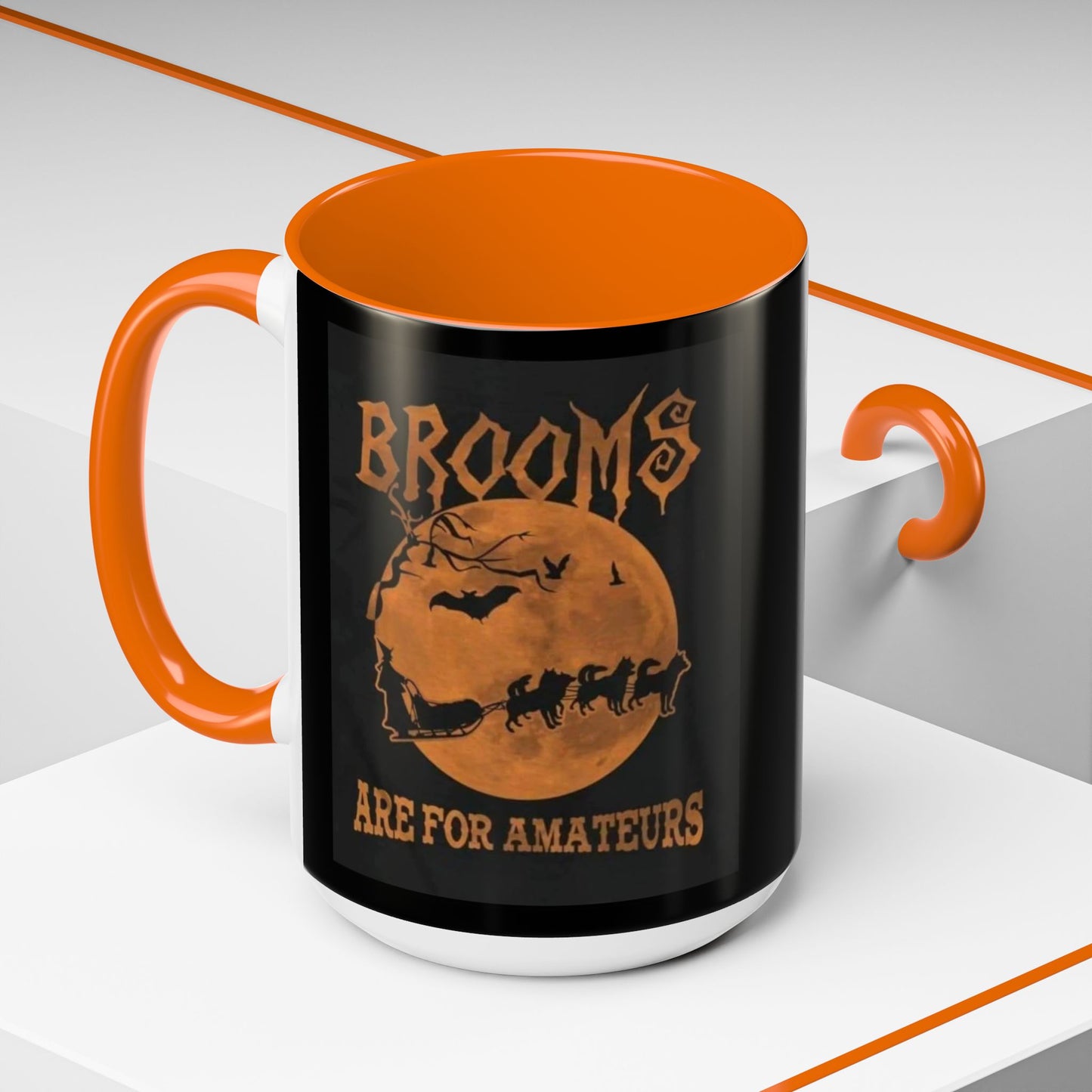 Brooms Are For Amateurs 2-Tone Coffee Mug