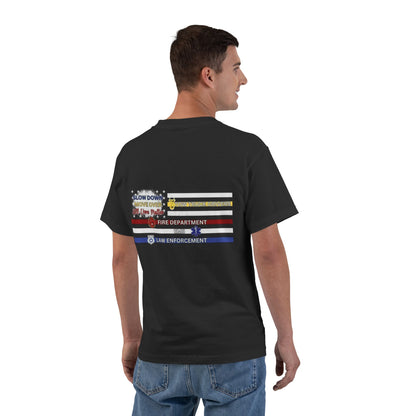 Slow Down Move Over Flag Men's Short-Sleeve Crewneck Tee