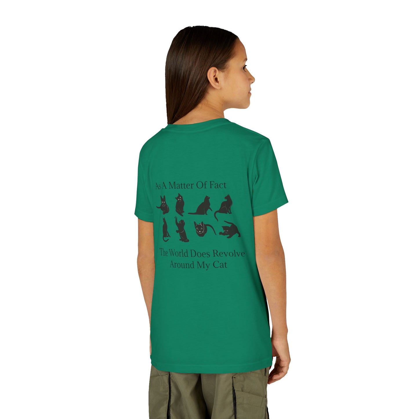 Matter Of Fact Cat Youth Unisex Short Sleeve Crewneck Tee