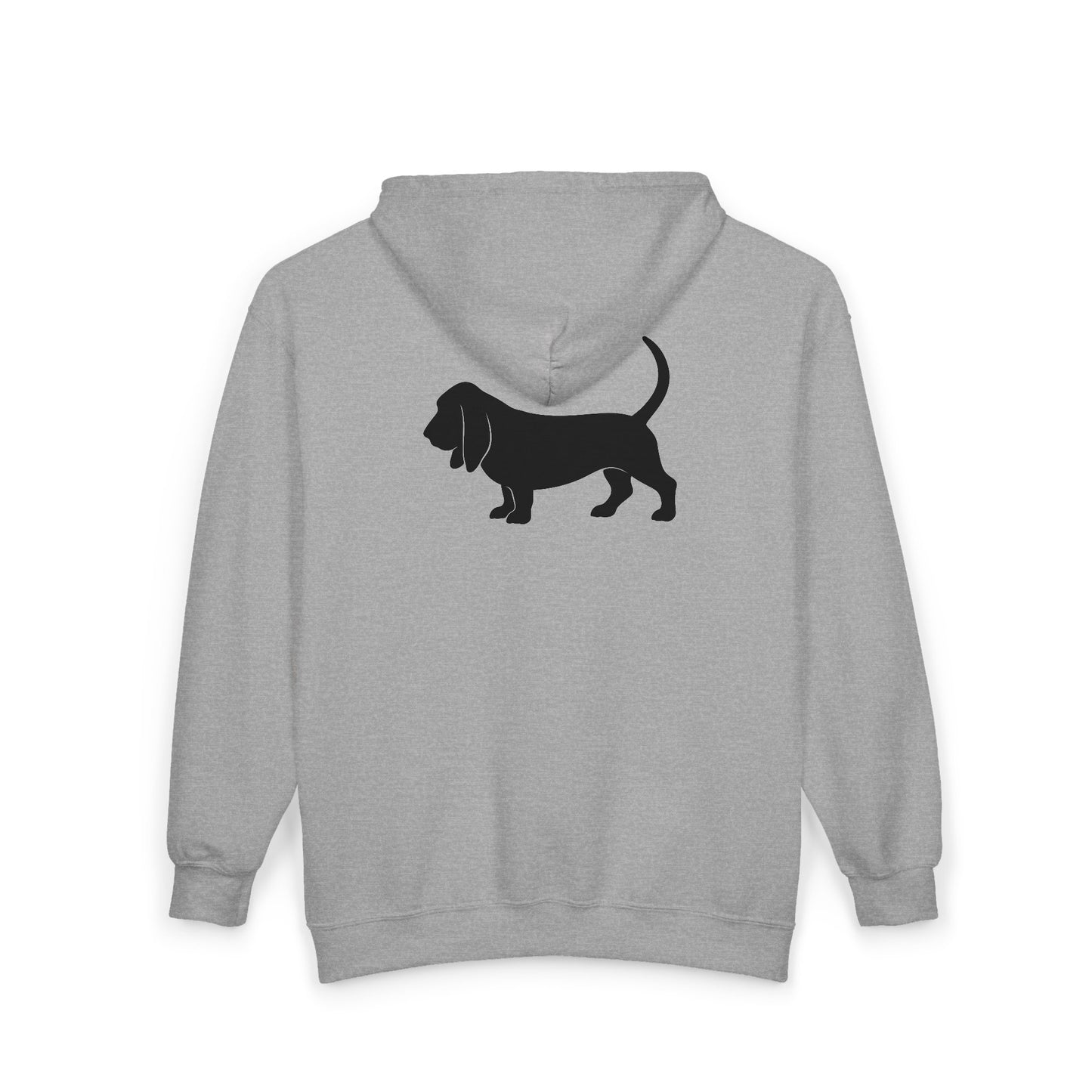Basset Silhouette Unisex Full Zip Hoodie