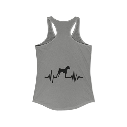 My Heart Beats For Basenjis Women's Racerback Tank