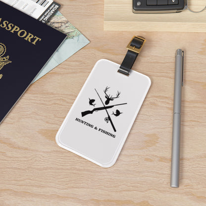Hunting/Fishing Leather Strap Luggage Tag