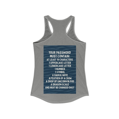 Password Women's Racerback Tank