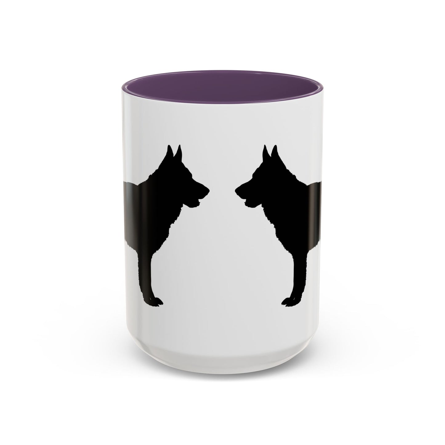 German Shepherd Silhouette 2-Tone Coffee Mug