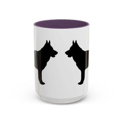 German Shepherd Silhouette 2-Tone Coffee Mug