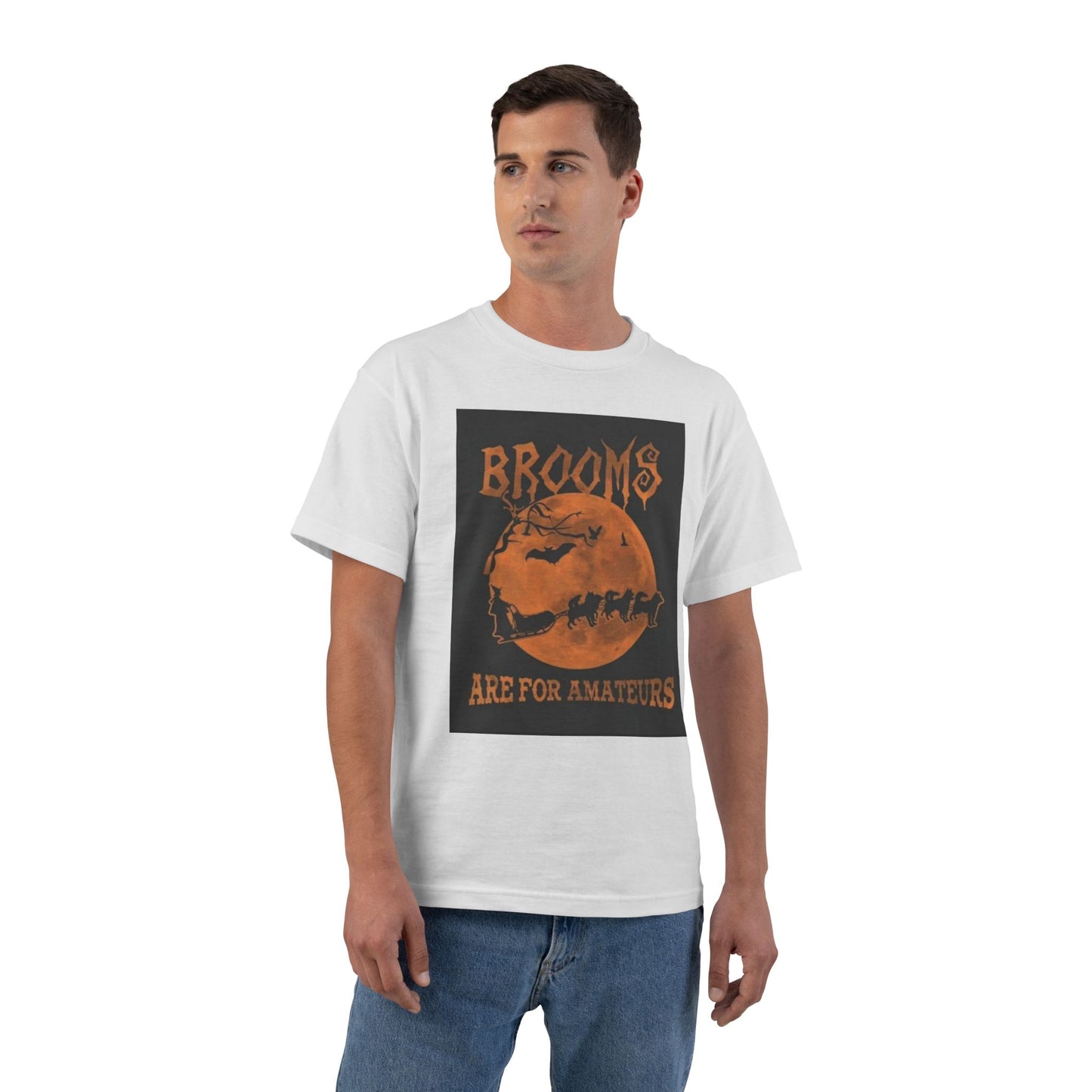 Brooms Are For Amateurs Men's Short-Sleeve Crewneck Tee