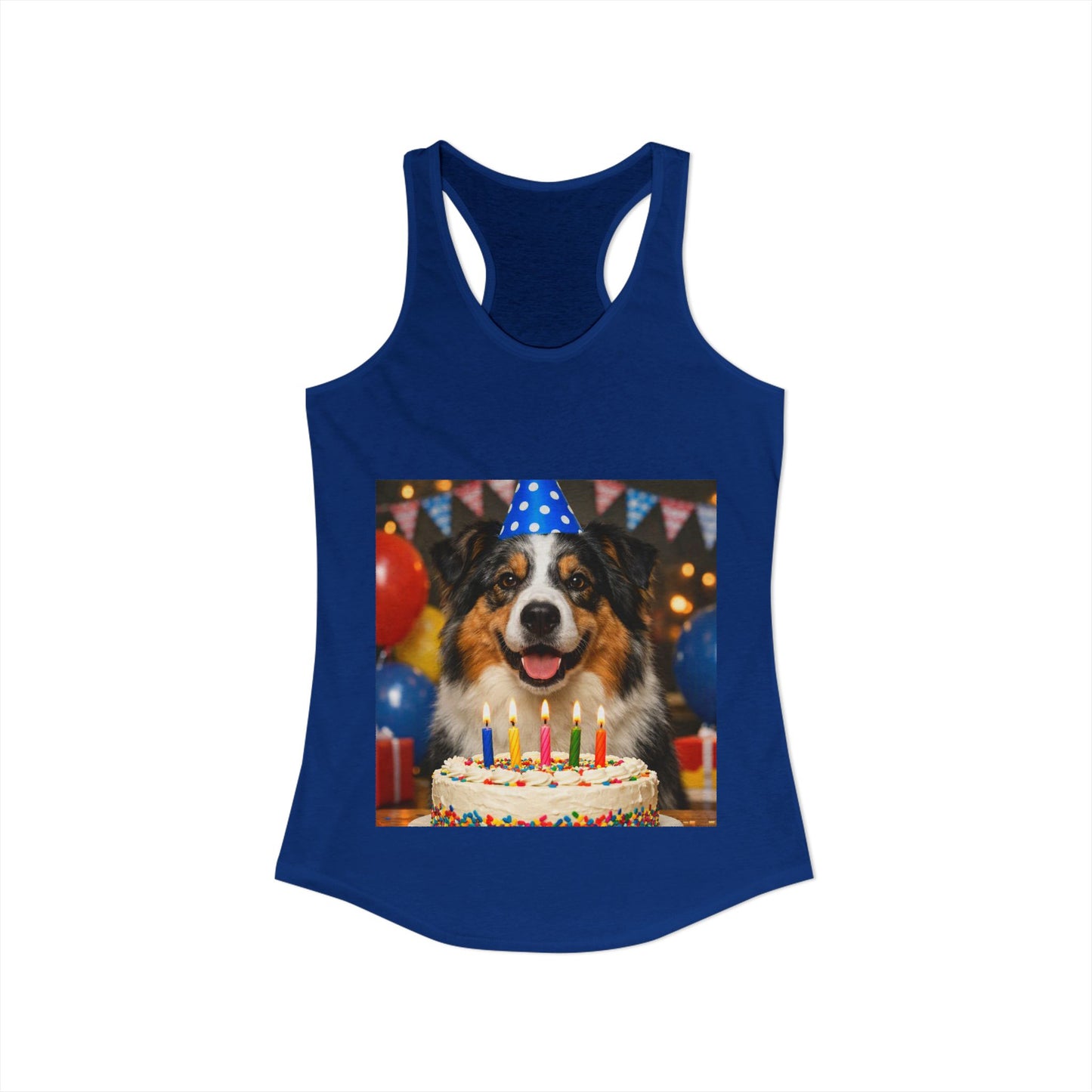Birthday Buddy Aussie Women's Racerback Tank