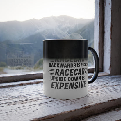 Racecar Backwards Color Changing Mug