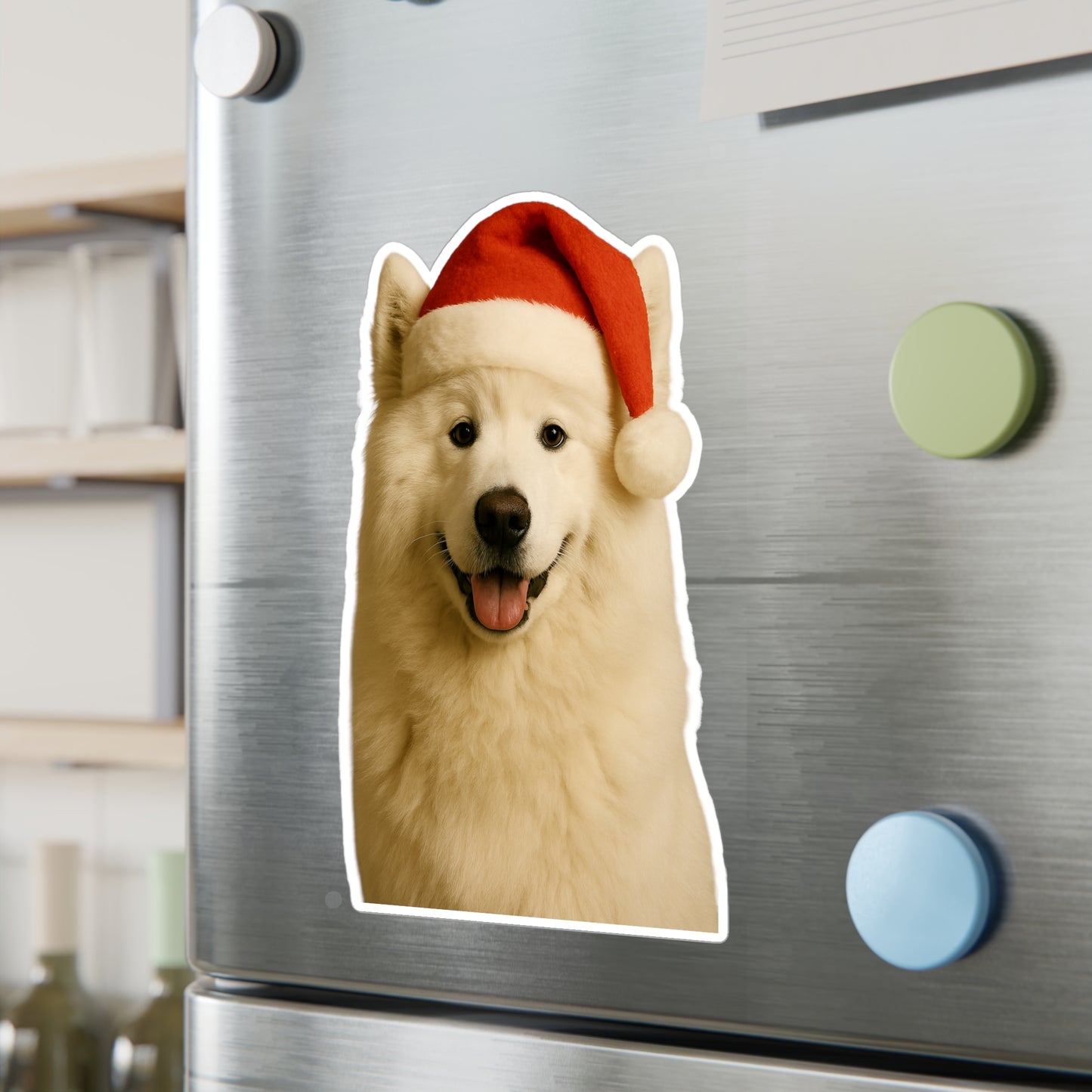 Santa Paws Samoyed Vinyl Decal
