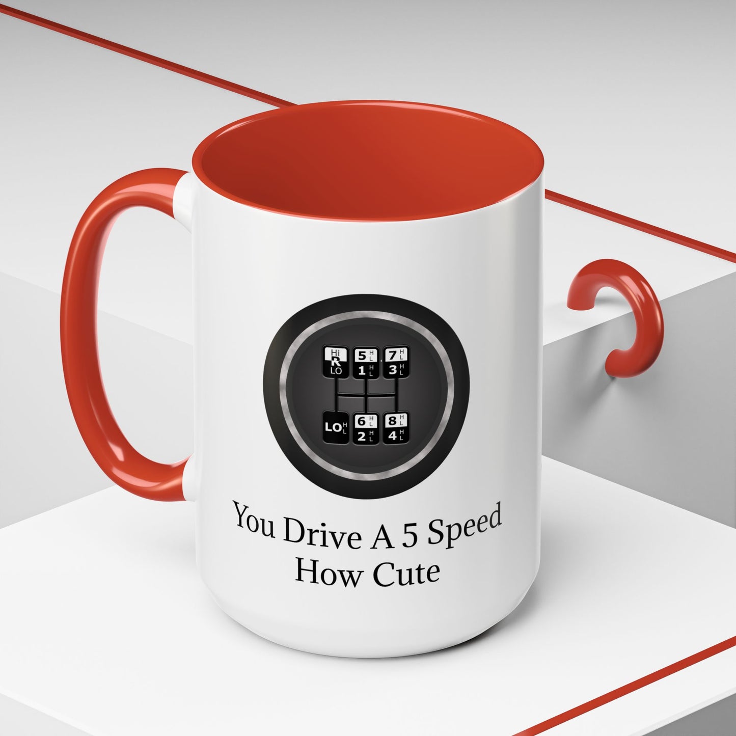 5 Speed How Cute 2-Tone Coffee Mug