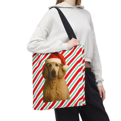 Santa Paws Poodle Tote Bag