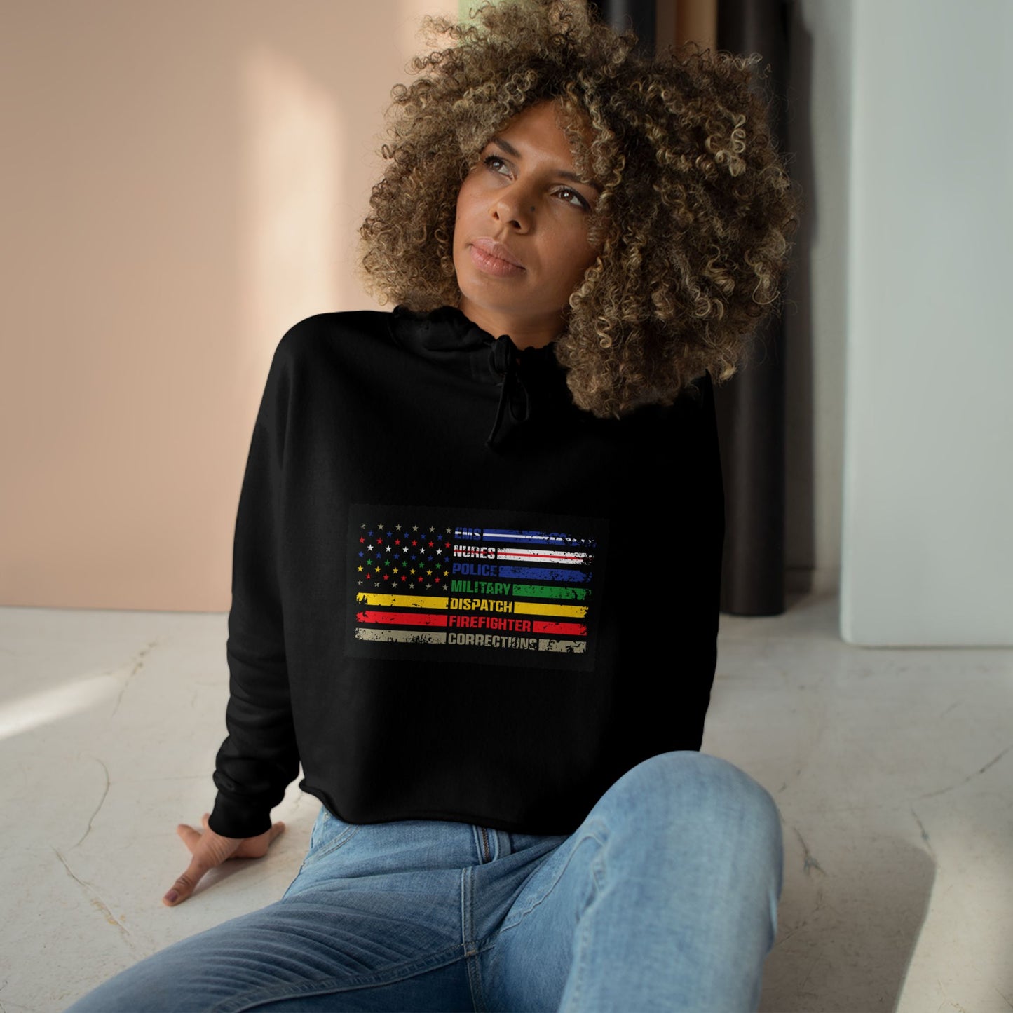 First Responder Women's Crop Hoodie