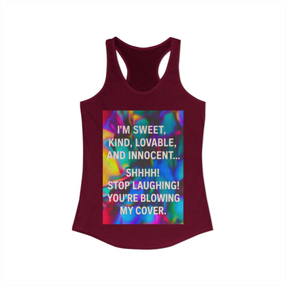 Blowing My Cover Women's Racerback Tank