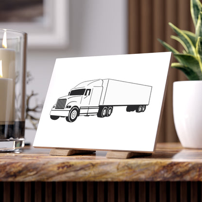 Semi Truck Ceramic Photo Tile