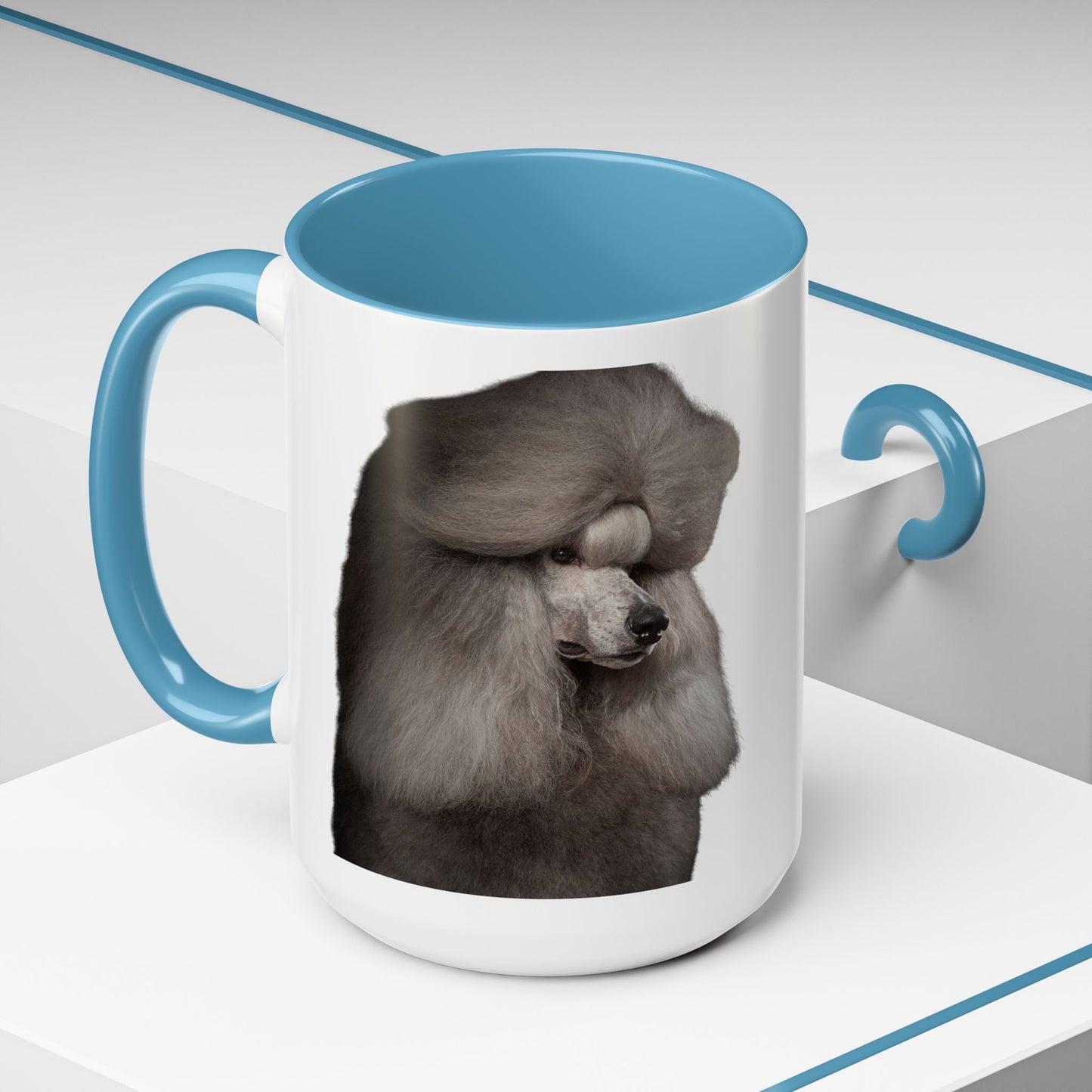 Poodle Head 2-Tone Coffee Mug