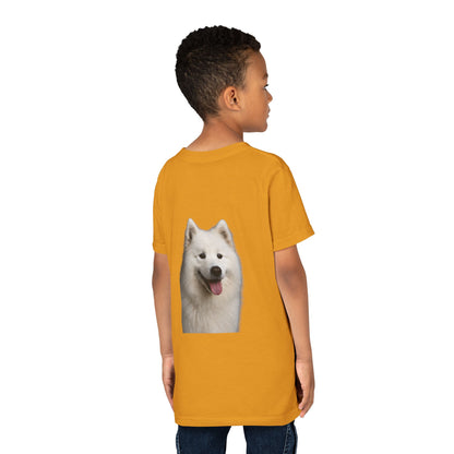 Samoyed Head Youth Unisex Short Sleeve Crewneck Tee