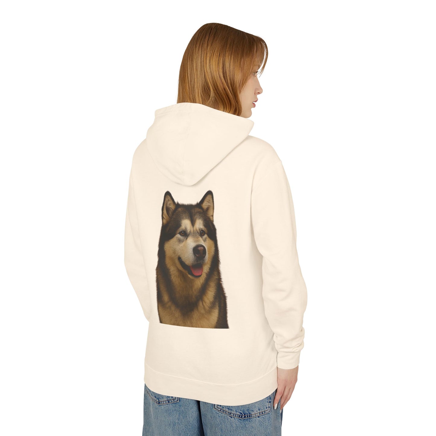 Malamute Head Unisex Lightweight Hoodie