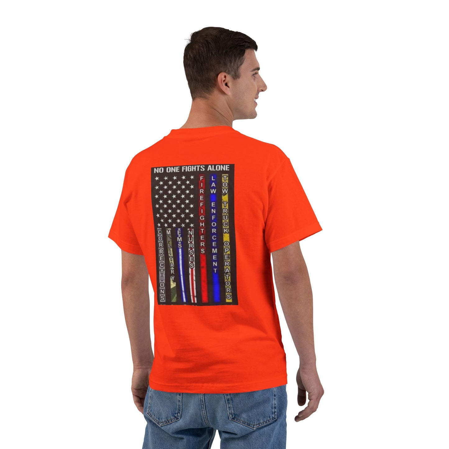 No One Fights Alone Men's Short-Sleeve Crewneck Tee