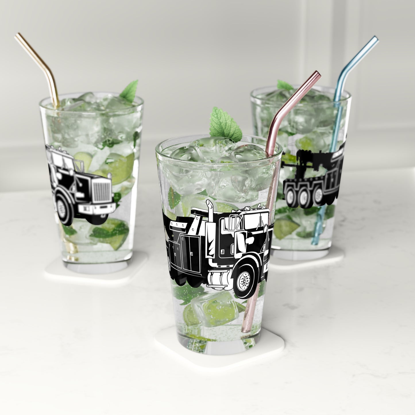 Heavy Tow Truck Drinking Glass
