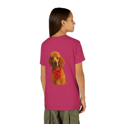 Cupid's Companion Poodle Youth Unisex Short Sleeve Crewneck Tee