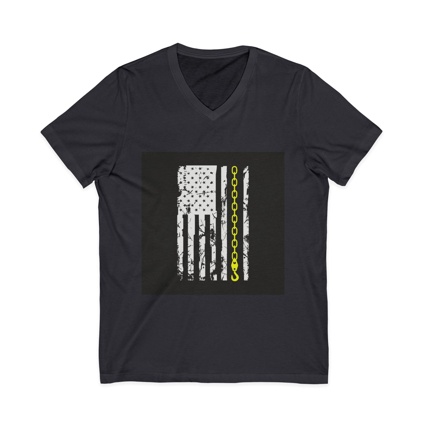 Thin Yellow Line Unisex Short Sleeve V-Neck Tee