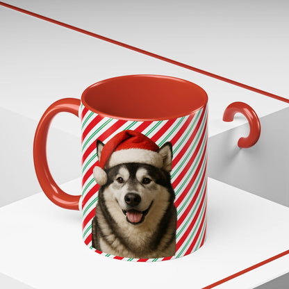 Santa Paws Malamute 2-Tone Coffee Mug