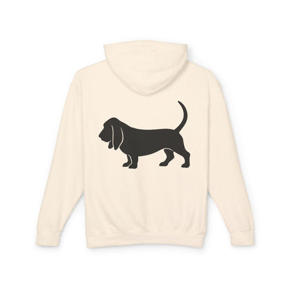 Basset Silhouette Unisex Lightweight Hoodie