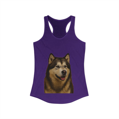 Malamute Head Women's Racerback Tank