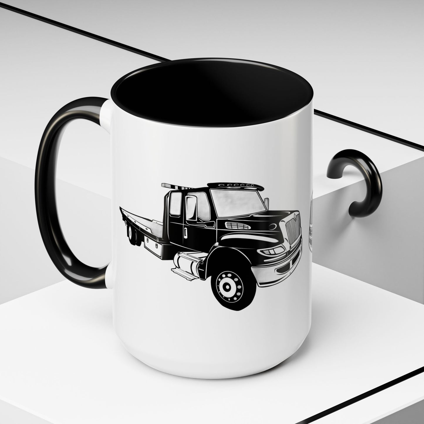 Flatbed Tow Truck 2-Tone Coffee Mug