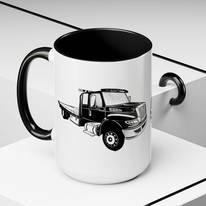 Flatbed Tow Truck 2-Tone Coffee Mug