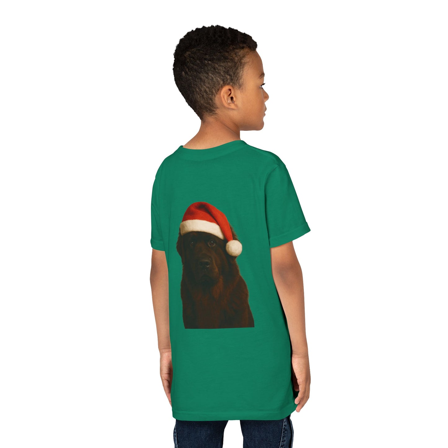 Santa Paws Newfie Youth Unisex Short Sleeve Crewneck Tee