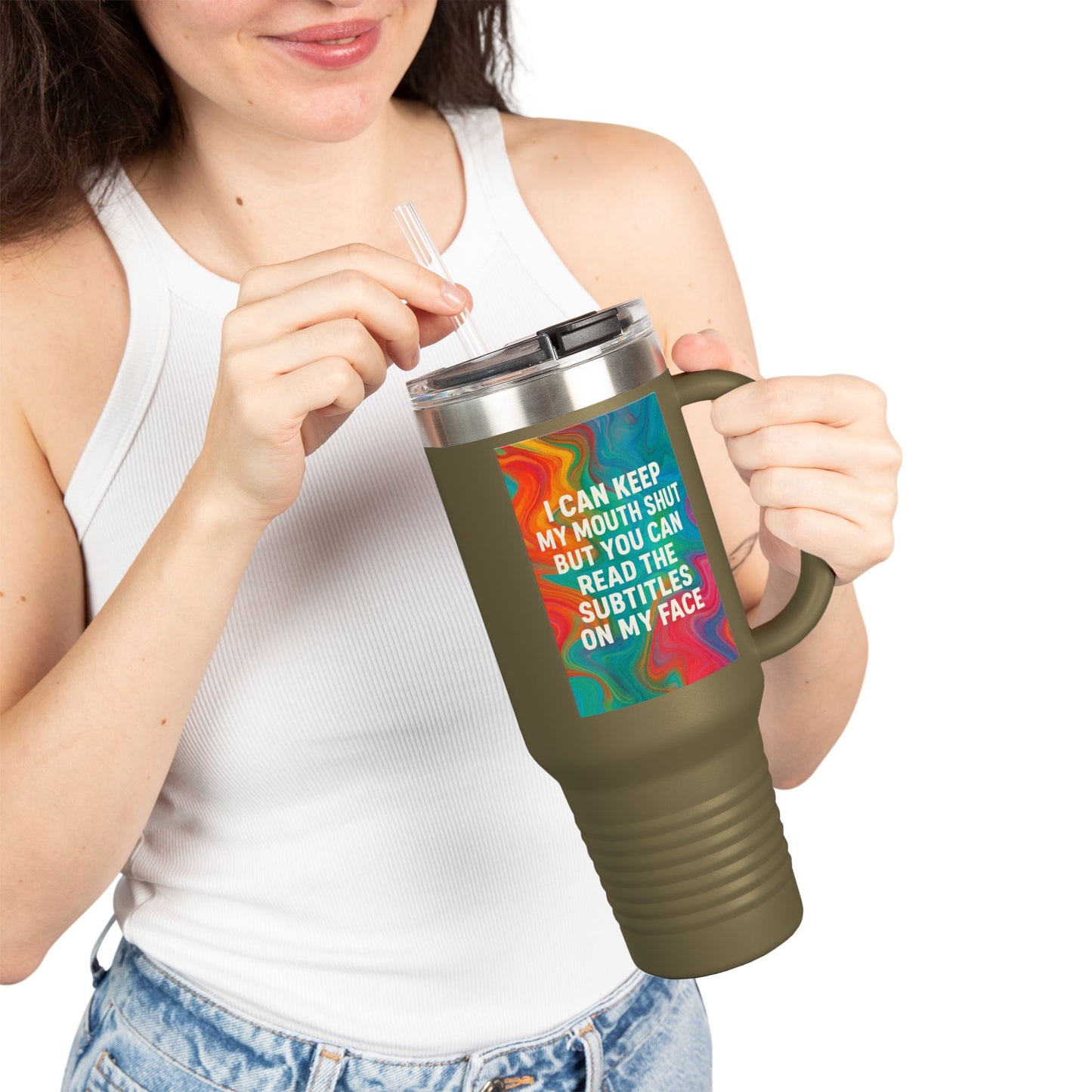 Subtitles Insulated Travel Mug