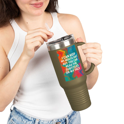 Subtitles Insulated Travel Mug