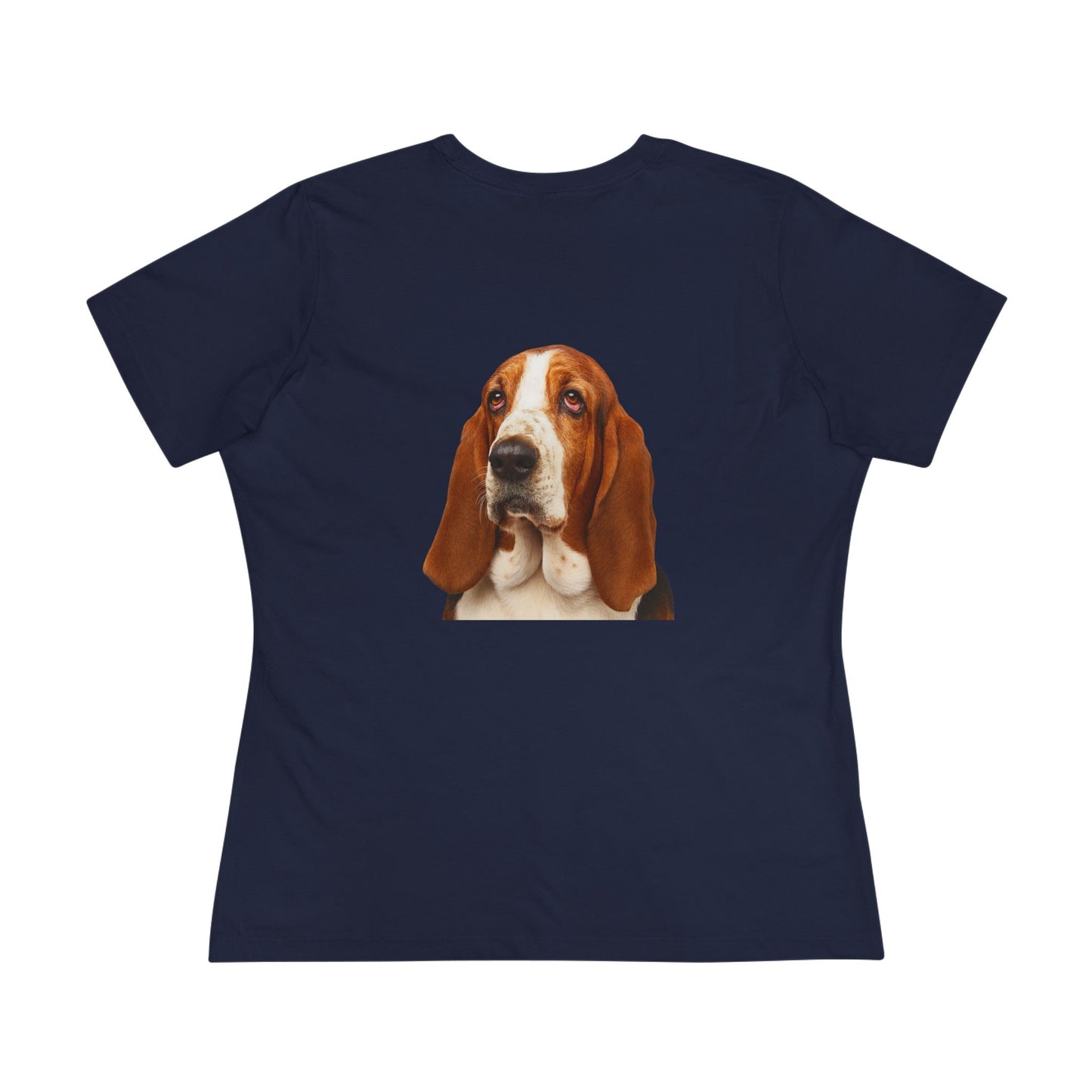 Basset Head Women's Short Sleeve Crewneck Tee